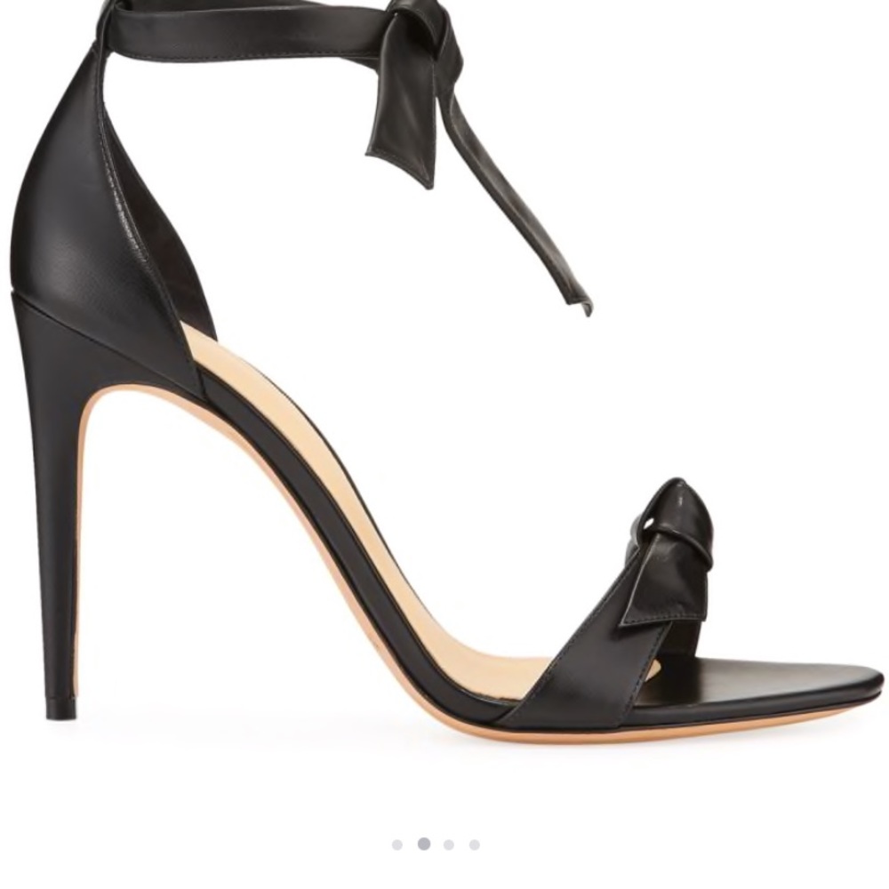 Alexandre Birman Clarita Black Leather Heel Sandal